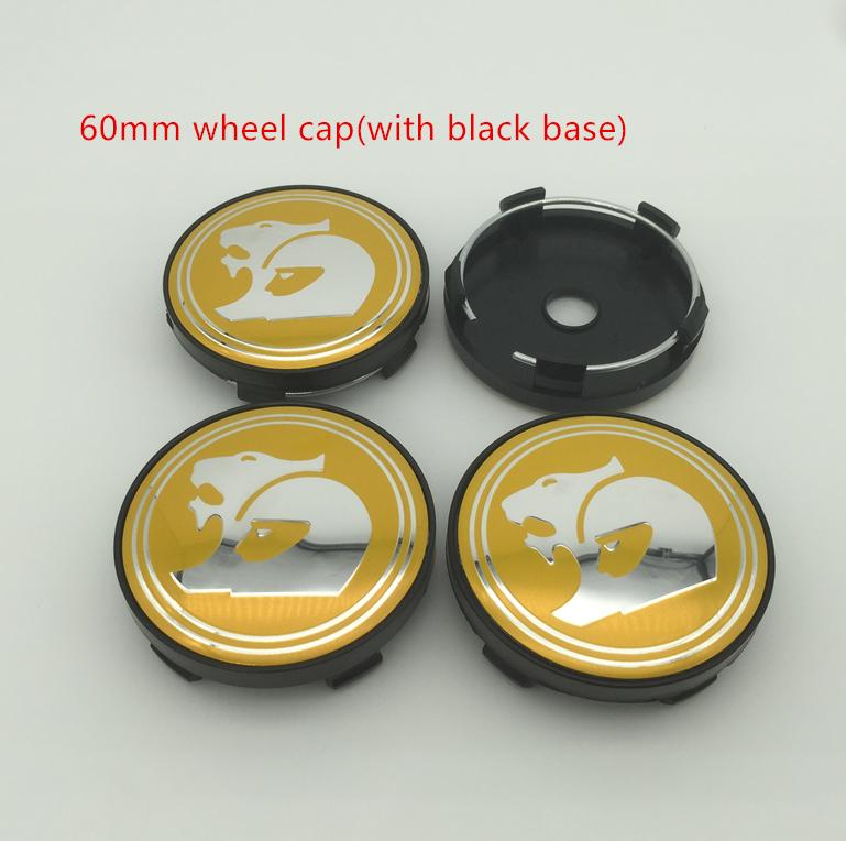 4pcs 56mm 60mm HSV Car emblem Wheel hub Center Cap Badge covers sticker Styling accessories