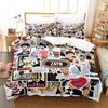 Fashion Zayn Malik Pattern Bedding 3 Piece Set Comfort Quilt Cover Two Pillowcases Household Bed Supplies