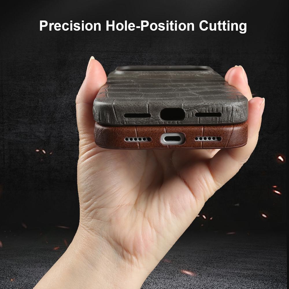 Premium Crocodile Leather Case For Iphone 17 Pro Max 16 14 15 Plus 16e 13 12 Mini 11 7 8 XR X XS Max Air Phone Case Back Cover