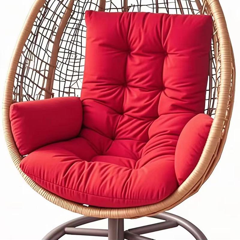 Thickened Waterproof Outdoor Hanging Basket Seat Cushion for Armchair, Recliner, Rocking Chair, or Swing with Backrest