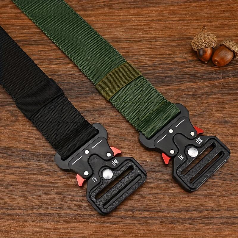 Cinturón para Hombre Outdoor Caza Táctico Cinturón de Hombre Multifuncional Combate Supervivencia Alta Calidad Lona Nailon Cinturón de Hombre Cinturón Deportivo