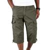 Heren Losse Casual Cargo Shorts Multi Pocket Knie Lengte Werkkleding Utility Shorts met Verstelbaar Trekkoord Zoom