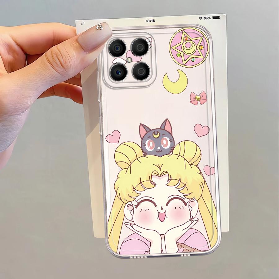 Soft Phone Cover Case for Honor X8b X8a X9a X7b X9b X8 90 Lite Sailor Moon Anime