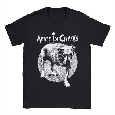 Dam Rock Alice in Chains T-shirt Toppar Grymma Kortärmade Rundhals T-shirts Grafiska T-shirts Damkläder Vintage Y2K
