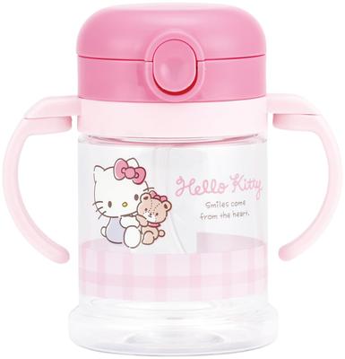 Baby Double Handle Straw Foldable Hello Sanrio KSHW1N Mug, 260ml, Handle, Kitty, Design,