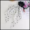 White Fang Ribbon Scrunchie Hair Hair Tie, Arrangement, Cute, Stylish, Women's, AZ558(45658)