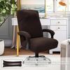 1SET Thicken Jacquard Office Boss Chair Cover Elastic Boss Rotating Computer Chair Seat Case Stretch Chair Covers with Armrest