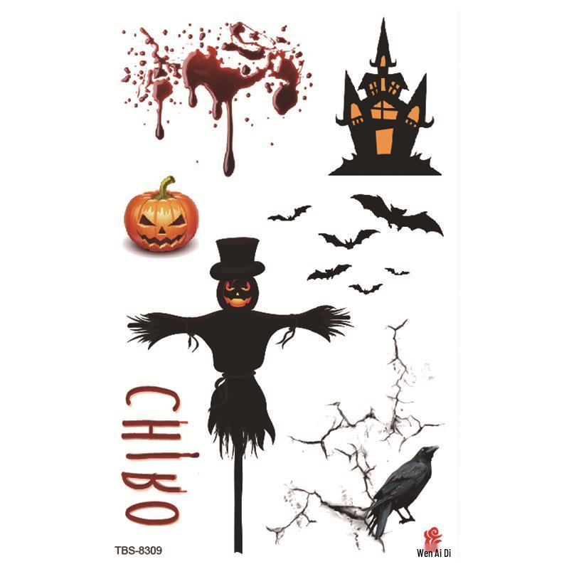 Wasserdichte realistische Halloween Horror Tattoo-Aufkleber