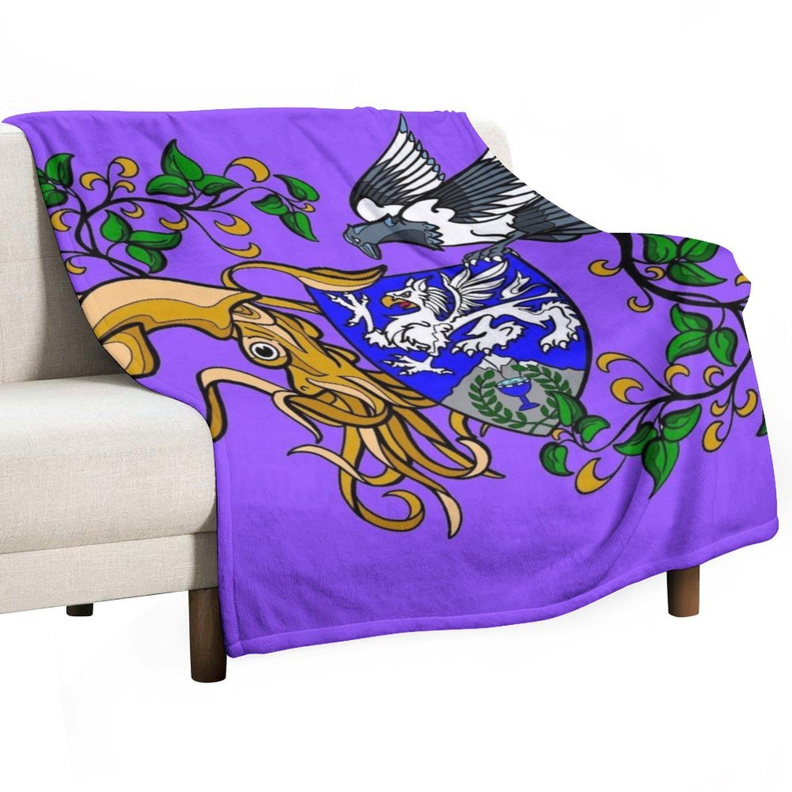 

The Squid and the Magpie (large Items) Throw Blanket Polar sofa bed for winter Nap Blankets 30x40in