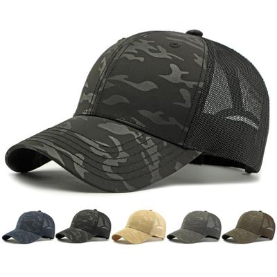 HT4749 Snapback Cap New Spring Summer Sun Hat Caps for Men Women Breathable Trucker Mesh Cap 6 Panels Camouflage Baseball Cap