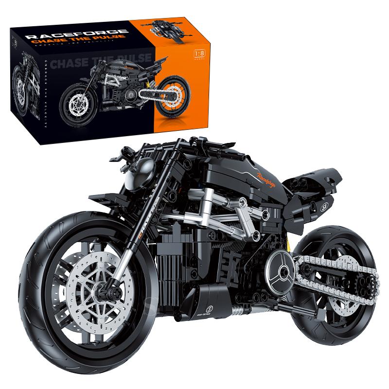 

1:8 Motorbike Blocks Model Moto Vehicle Motorcycle Set Gifts Creative Building Toys for Kid Boys Adult Cool Room Ornament 538pcs