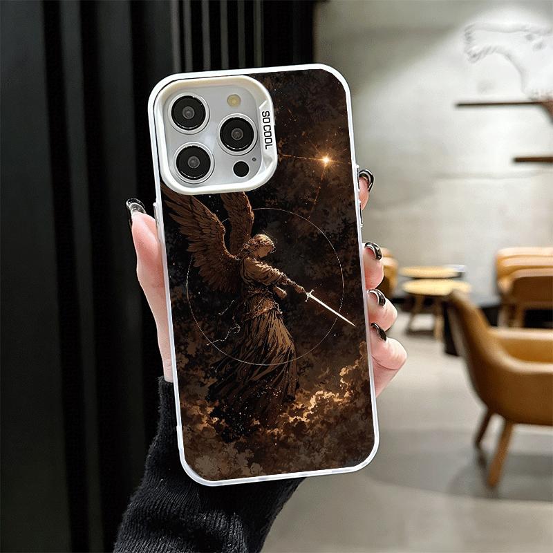 Archangel Michael Aesthetics Shockproof Phone Case for iPhone 17 Air 16 16E 15 Pro Max 14 Plus 13 Mini 12 Back Cover Anti Fall F