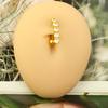 1pc Golden Belly Button Rings Pack Stainless Steel Long Dangling Navel Belly Piercing Jewelry For Women 14G Belly Bar Kit Stud