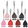 Utensilios de cocina de silicona con mango de acero, juego de espátulas de silicona para sartenes antiadherentes, espátula de silicona de alta temperatura