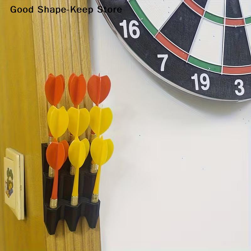 Rack Holds 6/9 Darts Space-Saving With Screws Dart Case Organizer For Living Room/bedroom/study/bar Wall-Mounted Dart Display