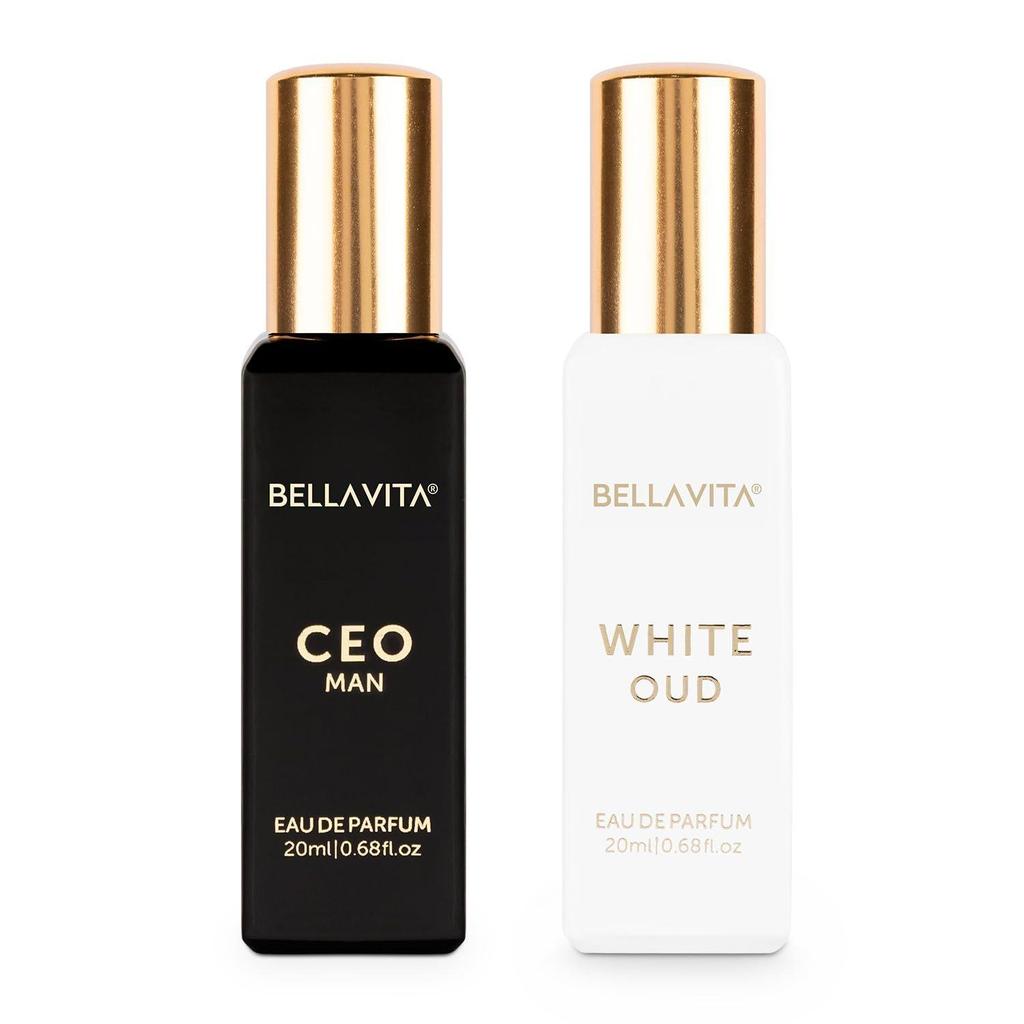 Bella Vita CEO Man & White Oud Unisex Parfüm-Kombination mit Tonka, Agarholz & Orange, 2*20ml