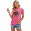 Women's Summer 3D T-shirt New Summer Simple Pattern Printed Short Sleeve Round Neck T-shirt