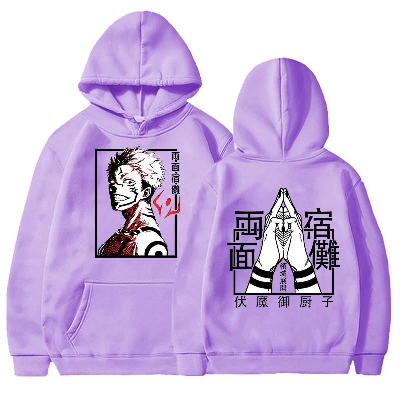 New Anime Ryomen Sukuna Printing Hoodies Autumn Fleece Women Men Fashion Harajuku Sweatshirts Unisex Long Sleeve Pullover Tops