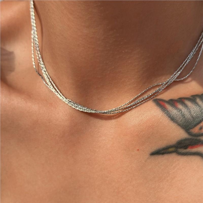 Stainless Steel Multi Layer Snake Bone Chain Necklace For Women Simple Hip Pop Necklace Jewelry Wholesale