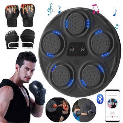 Smart Music Boxing Machine LED Lighted Wall Hanging Sanda Sandbag Wall Target For Kids Sports Home Exercises Equipment