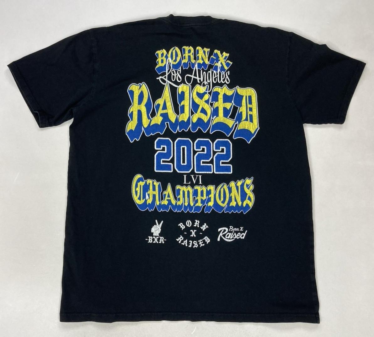 Born X Raised Los Angeles 2022 Champions Graphic T-shirt Men XL Black M