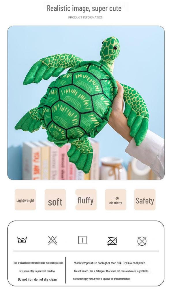 Plush Sea Turtle Pillow - Aquarium Souvenir Doll Gift