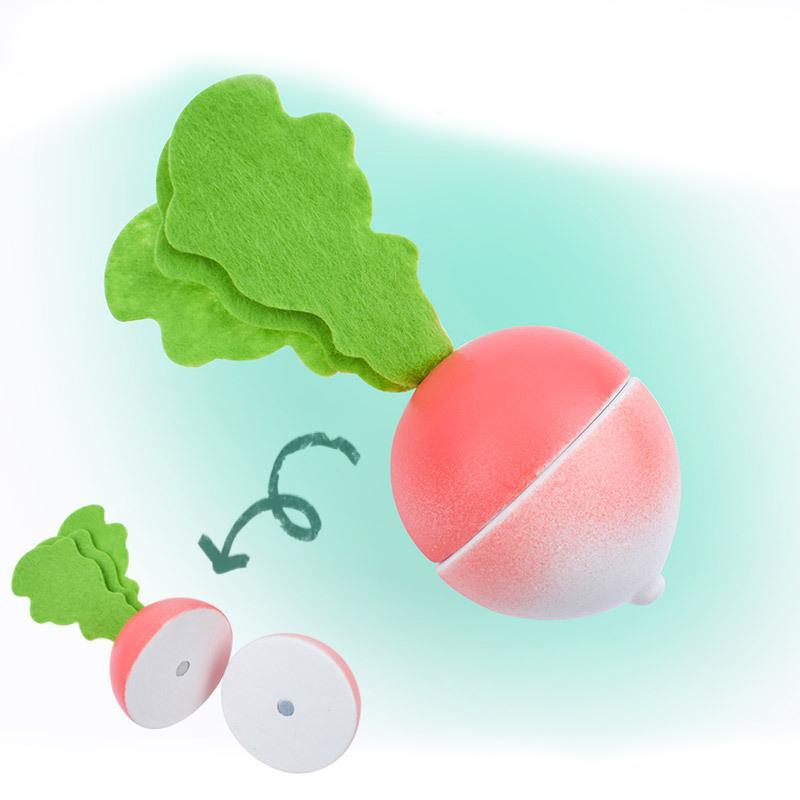 1PCS Wooden Toy Magnetic Cutting Fruit Vegetables Food Pretend Play Simulation Kitchen Role Play Educational Toys For Children
