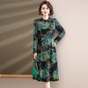 Cheongsam-Kleid für Damen mittleren Alters, Herbst 2025: Eleganter langer Stil