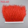 10Meters/Lot Ostrich Feathers On Ribbon Tape 10-15Cm  Feather Trim Boa For Clothes Sewing Fringe Diy Wedding Decoration