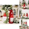 Adorable Forest Santa Burlap Wine Bottle Holder For Joyful Christmas Celebrations