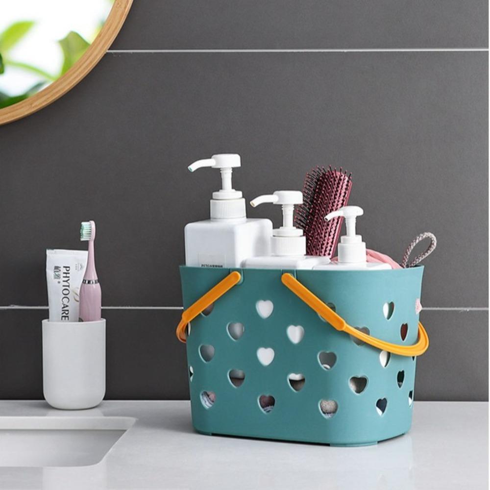 Große Kapazität College-Schlafsaal-Organizer mit Griffen Ablaufloch Kosmetikkorb Duschkorb