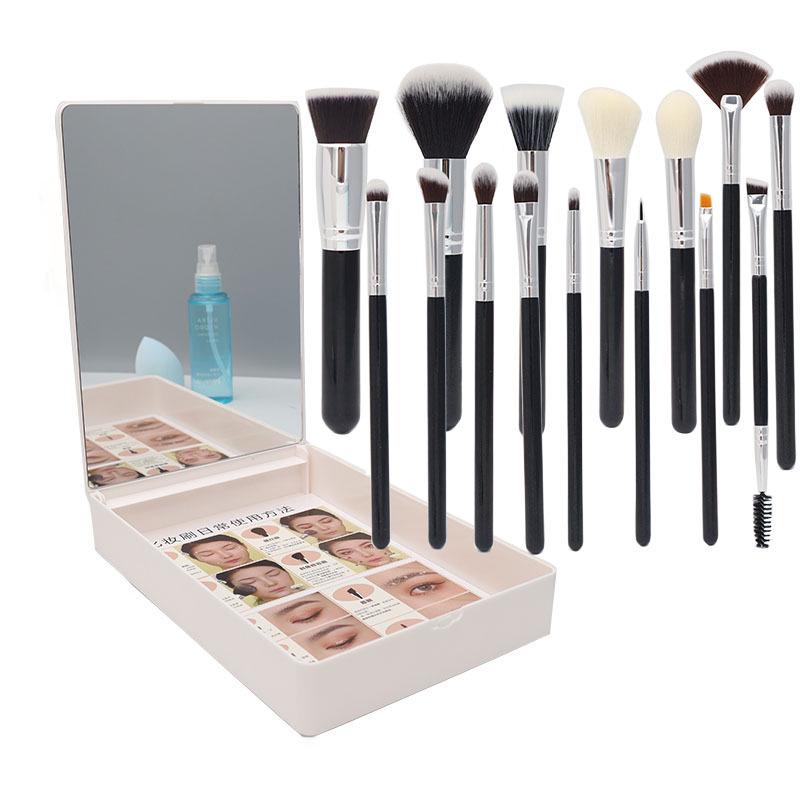 15-teiliges Make-up-Pinselset: Weiche Pinsel mit Puder- und Lidschattenpinseln für die Schönheit.