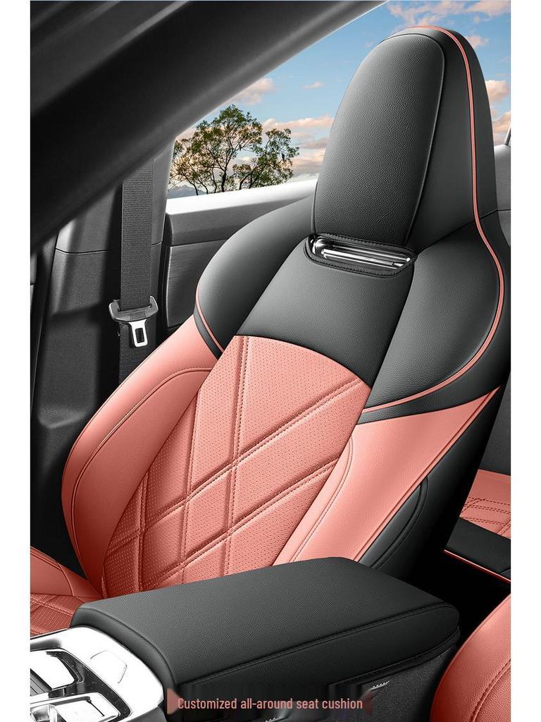 Qiyuan A05 Universal Leather Car Seat Cushion Cover - Five-Seat, All-Season