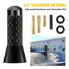 Antenne Mât Court Stubby Métallique à Vis Noire Neuve 3,5 cm Style Voiture Antenne de Toit Signal Amélioré Accessoires de Voiture