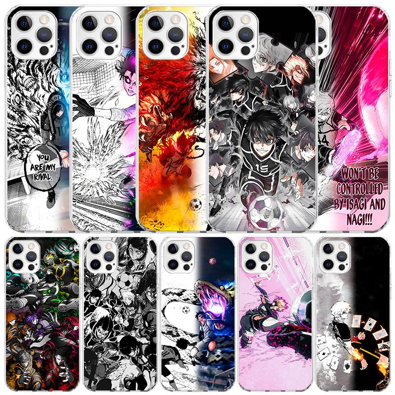 Etui na telefon z motywem anime piłkarskiego Blue Lock Dla IPhone 16 17 Air 16E 15 14 Plus 13 Mini 12 11 Pro Max 7 8 + SE 2020 Miękki tył z TPU