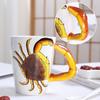 3D Animal Shape Handle Animal Shape Ceramic Cup Hand Painted Animals Mug  Living Room