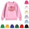Children's Casual Round Neck Printed Pullover Long,sleeved Hooded Sweatshirt Top