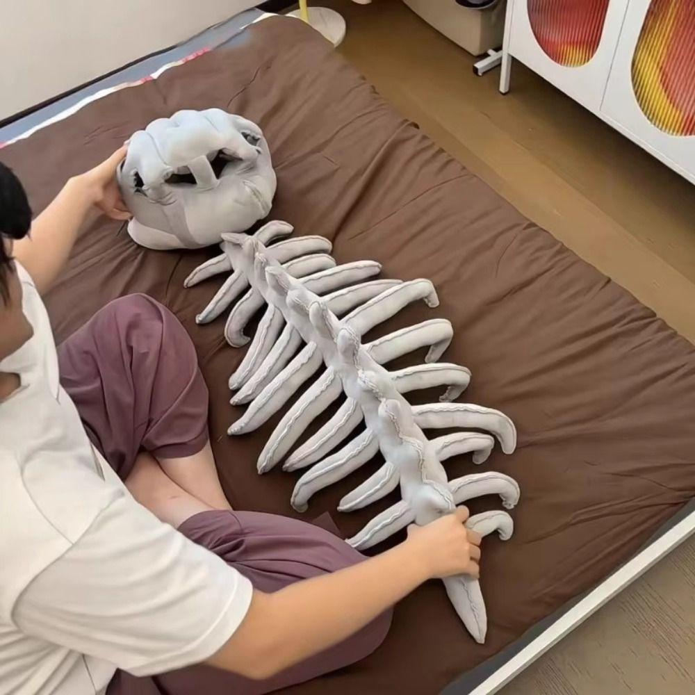 Funny Dinosaur Skeleton Plush Toys Soft Dinosaur Skeleton Costume Set  Cosplay Costume