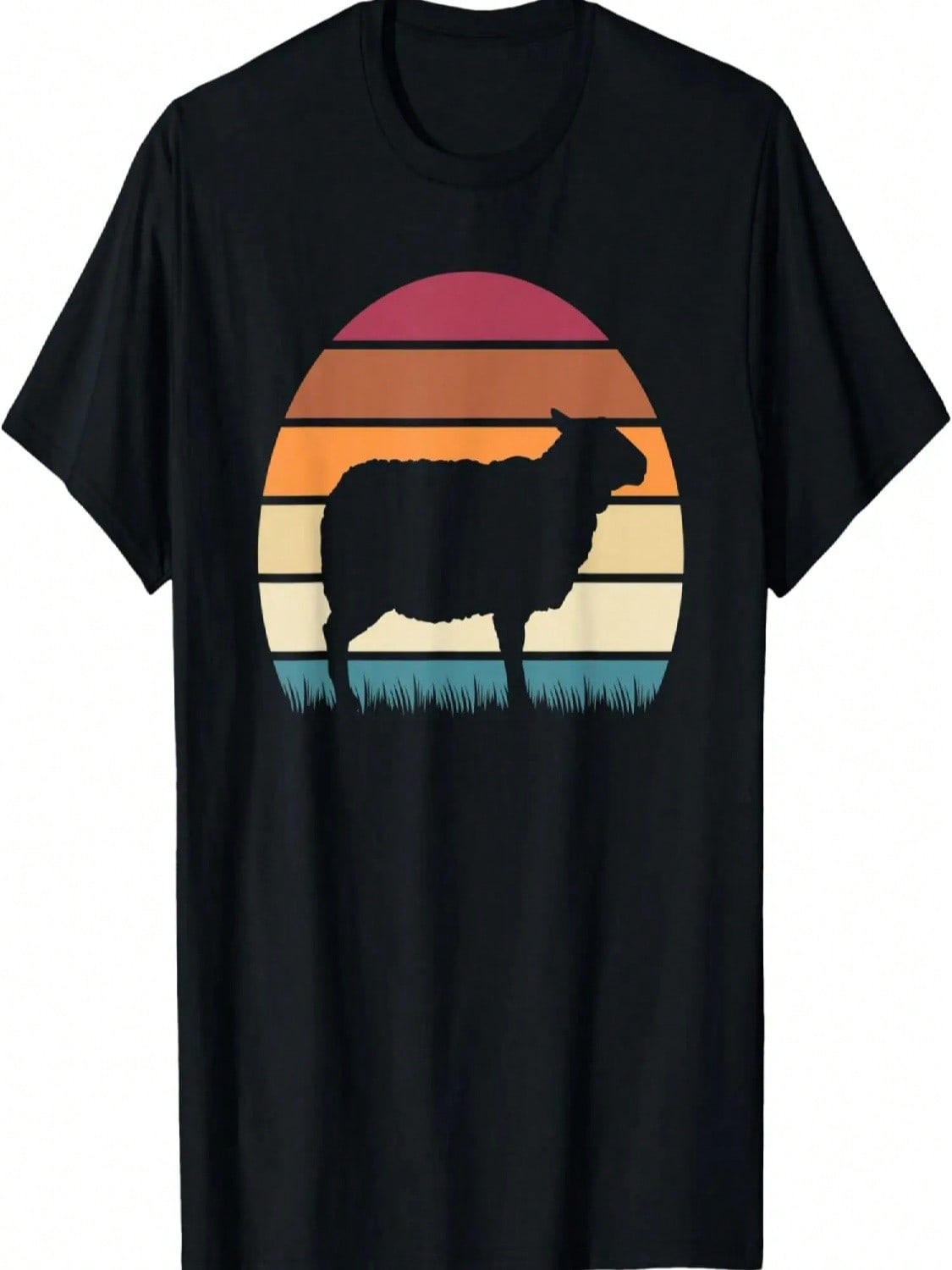 Retro Sheep T-Shirt S разноцветный