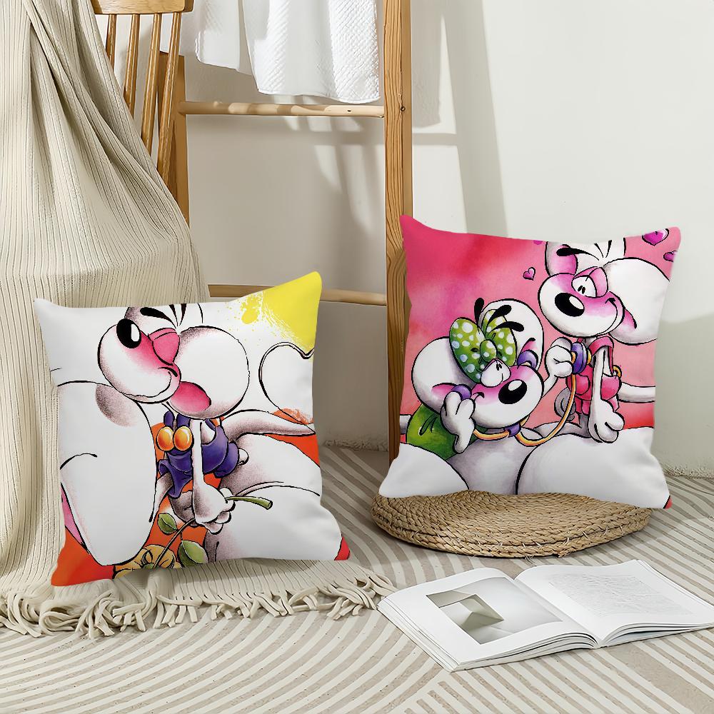 Cartoon D-Diddl Rat Pillow Case Applicable Space For Guest Rooms Interiors Cars Office House Decoration