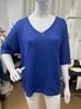 Women's Solid Color Slimming V-Neck Knit Sweaters - European & American Style, Three-Quarter Sleeves
