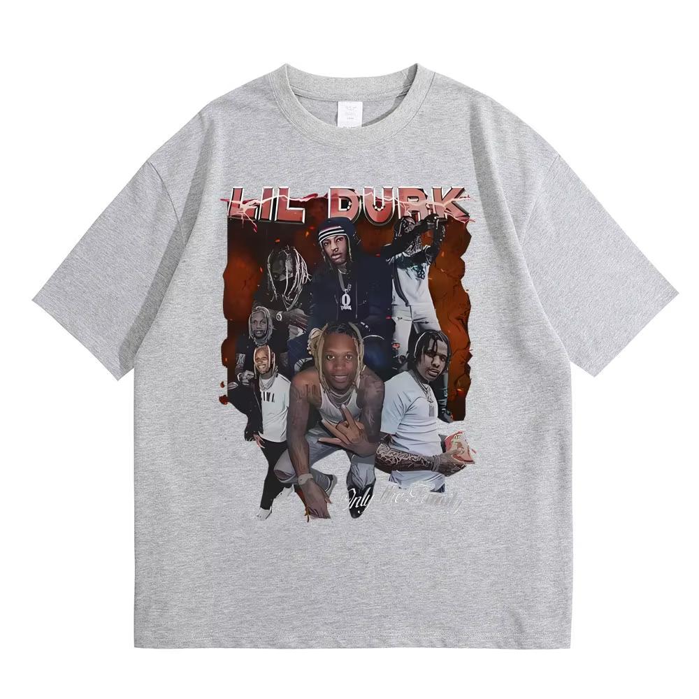 

Лимитированные футболки с графикой рэпера Lil Durk Only The Family, мужская мода, винтажная футболка, мужская, женская, хип-хоп, рэп, оверсайз футболки 4XL