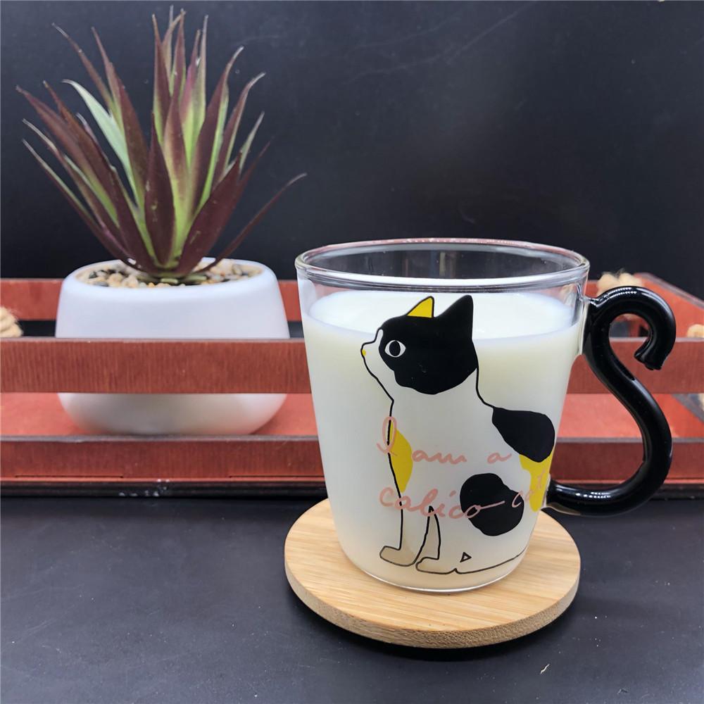 Real Shot Café Leite Chá Copo de Água Desenho Animado Criativo Gato Bonito Caneca Vinho Tinto Cerveja Champanhe Taças Crianças Garrafa Reutilizável