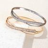 2026 Full Diamond Cross Bracelet Girls Premium Light Luxury European and American Niche Open Bracelet Hand Jewelry