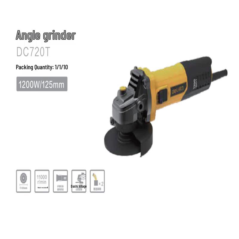 

Deli 1200W High Power Angle Grinder CN plug (adapter included)
