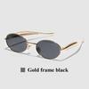 Ruiao  Fashion Oval Sunglasses for Women Luxury Designer Metal Frame UV400 Sun Protection Shades Brand New Arrival Eyewear