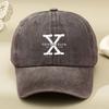 Letter Printed Hat New Style Baseball Cap for Men and Women European and American Washed Old Soft Top Retro All-match Peaked Cap