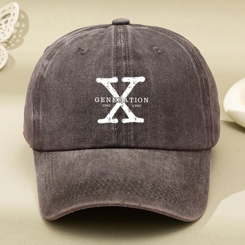 Letter Printed Hat New Style Baseball Cap for Men and Women European and American Washed Old Soft Top Retro All-match Peaked Cap
