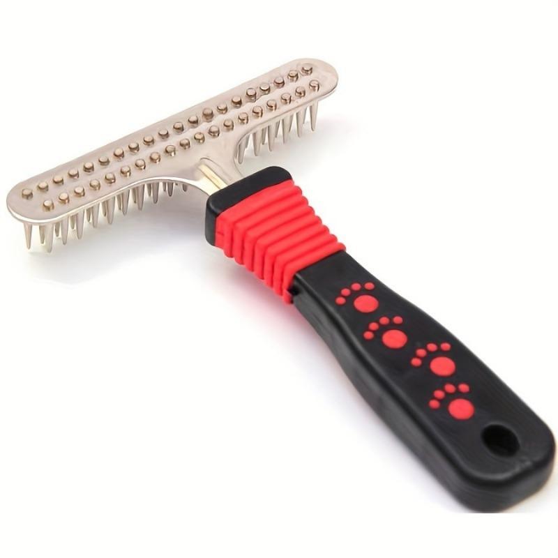 1pc Dog Comb, Thick Hair Comb Pet Comb, Hair Brush, Double Row Comb, Large Dog Hair Comb, Pet Dog Hair Removal Supplies