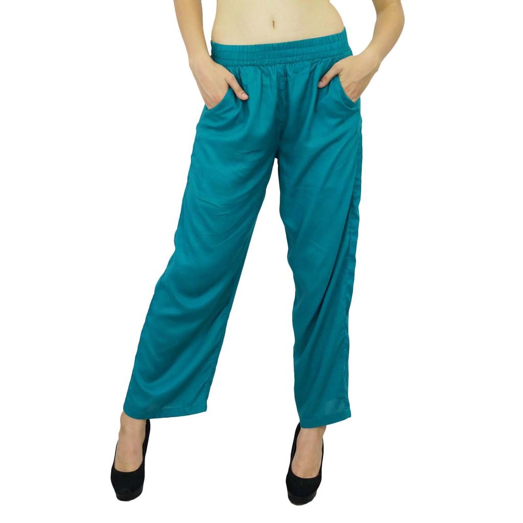 Bimba Women Long Pajama With Pockets Modal Cotton Night Pyjama Sleepwear